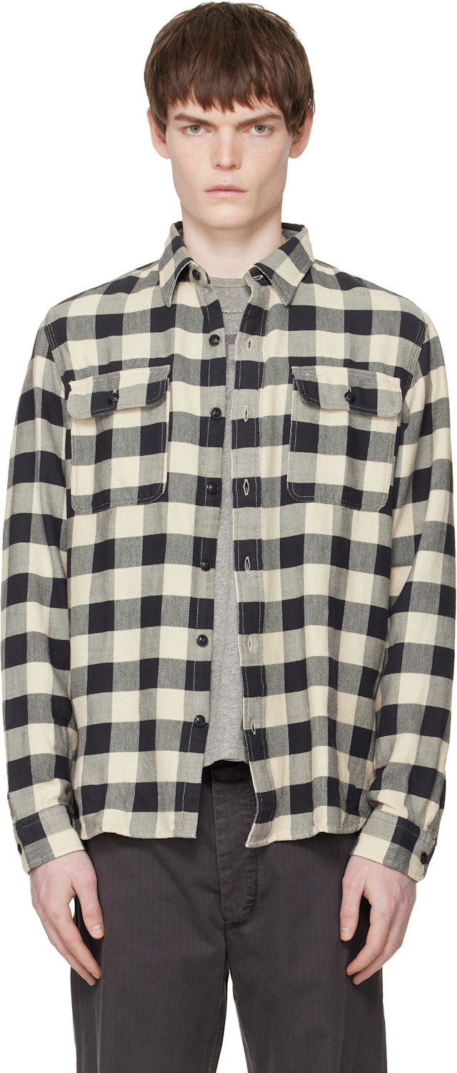 RRL: ブラック＆オフホワイト バッファローチェック ツイル ワーク