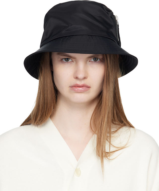 sacai: ブラック Single Brim Pocket バケットハット | SSENSE 日本