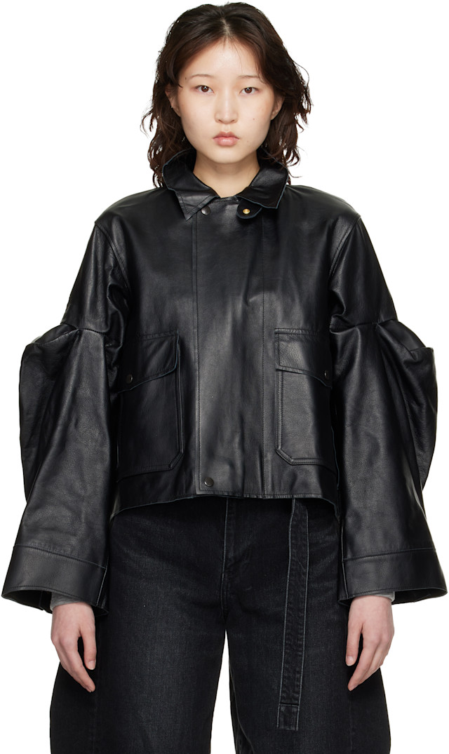 ジャケット・アウター 1 sacai Leather Blouson 26-03906M Sacai : Men's Leather Blouson (Black) | Dover Street Market London