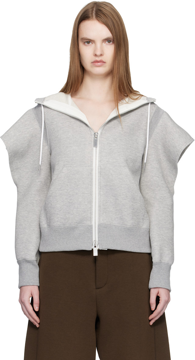 sacai Sponge Sweat Hoodieパーカー SACAI SPONG SWEAT HOODIE NAVY KHAKI NEW SEASON PARLOUR X ONLINE