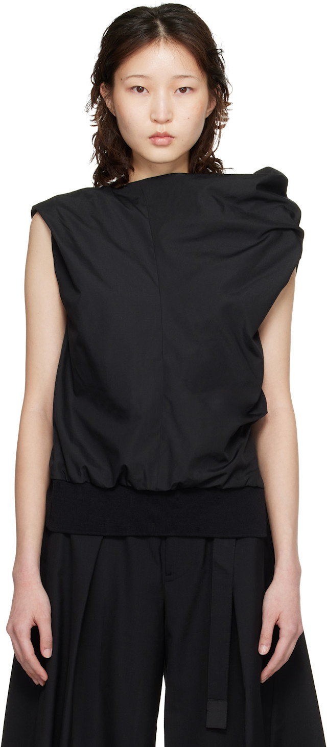べ*︎様 Sacai トップス sacai-black-poplin-blouse.jpg
