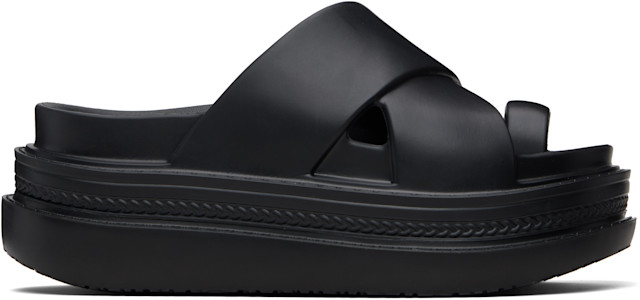 ほぼ新品Sacai Foam Multiple Sole Sandals25SS sacai: ブラック Foam Multiple Sole サンダル | SSENSE 日本