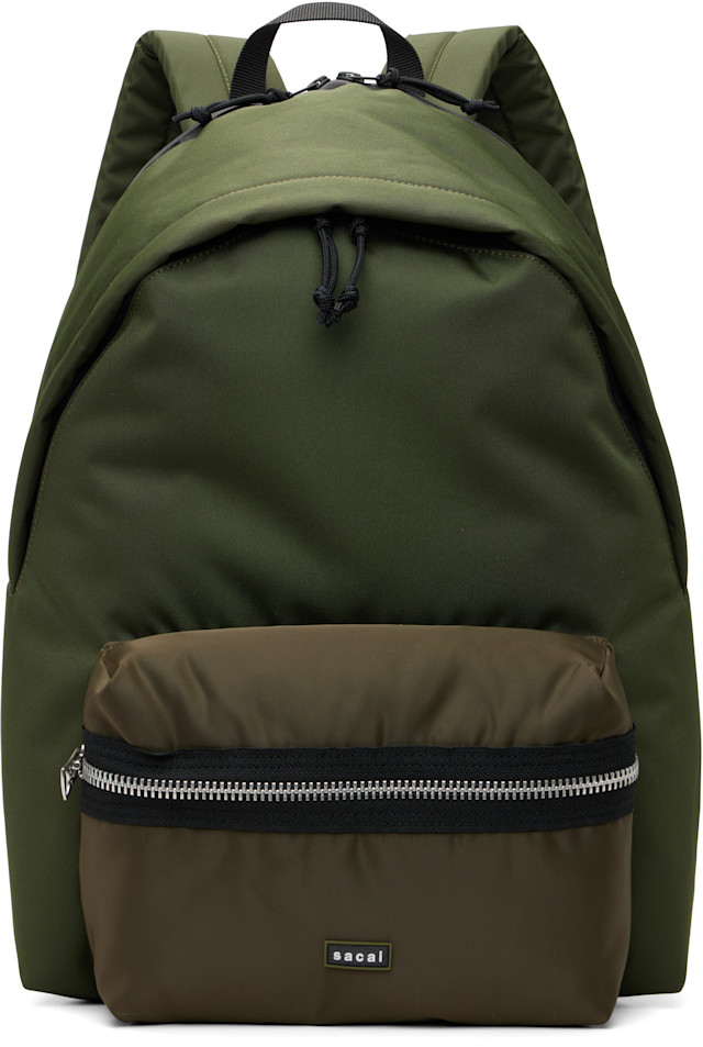 sacai: カーキ ポケット バックパック | SSENSE 日本