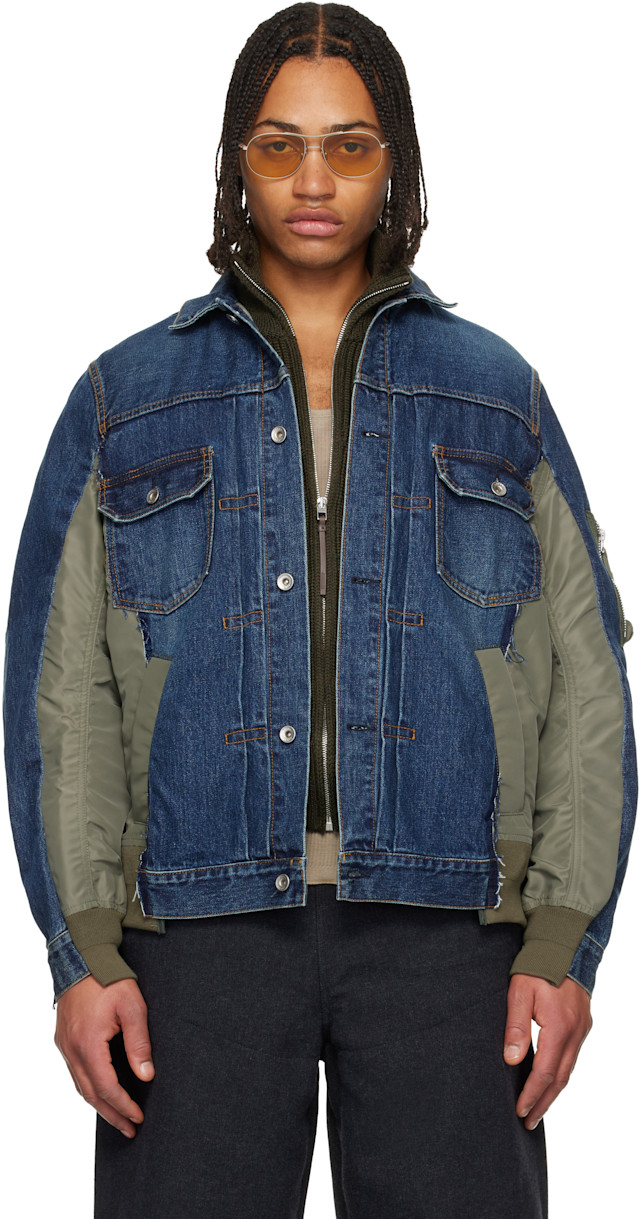 sacai サカイ 22ss Nylon Twill Mix Jacket sacai - sacai Nylon Twill Mix Blouson 2022 ssの通販 by yu's shop