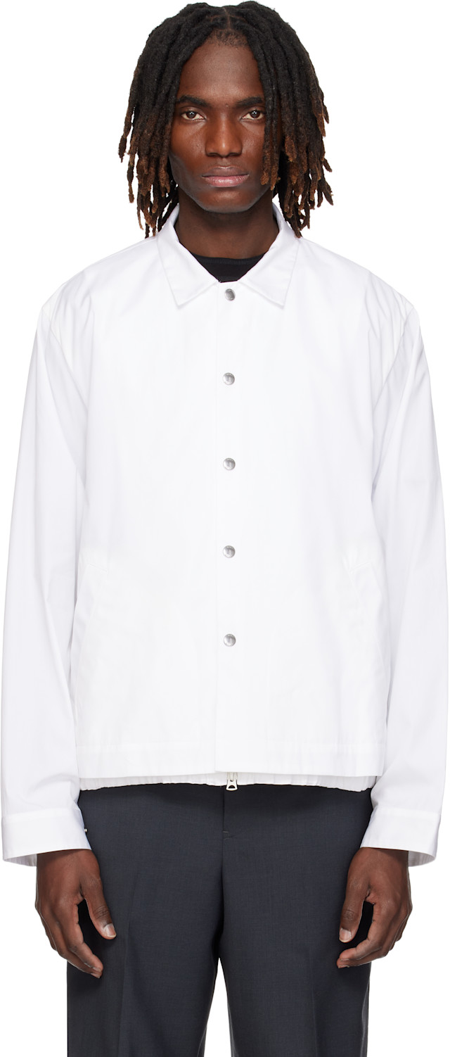 定価15万 sacai 22SS フレアツイードジャケット オフホワイト sacai: オフホワイト ポプリン ブルゾンジャケット | SSENSE 日本