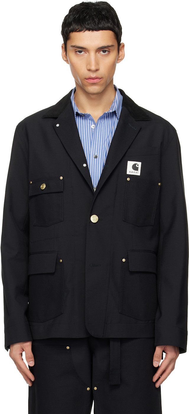 sacai: ブラック Carhartt WIPエディション Suiting & Duck テーラード