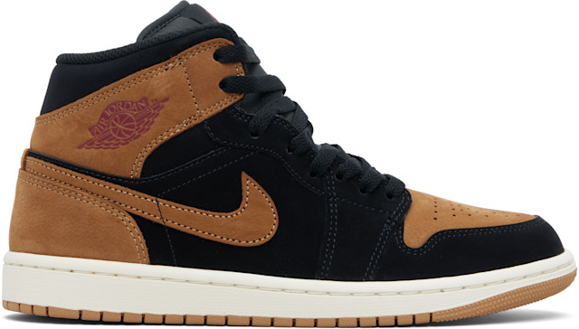 Nike Jordan: ブラック＆タン Air Jordan 1 Mid SE スニーカー