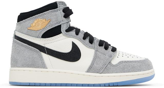 Nike Jordan: Big Kids Gray Air Jordan 1 High OG Sneakers | SSENSE