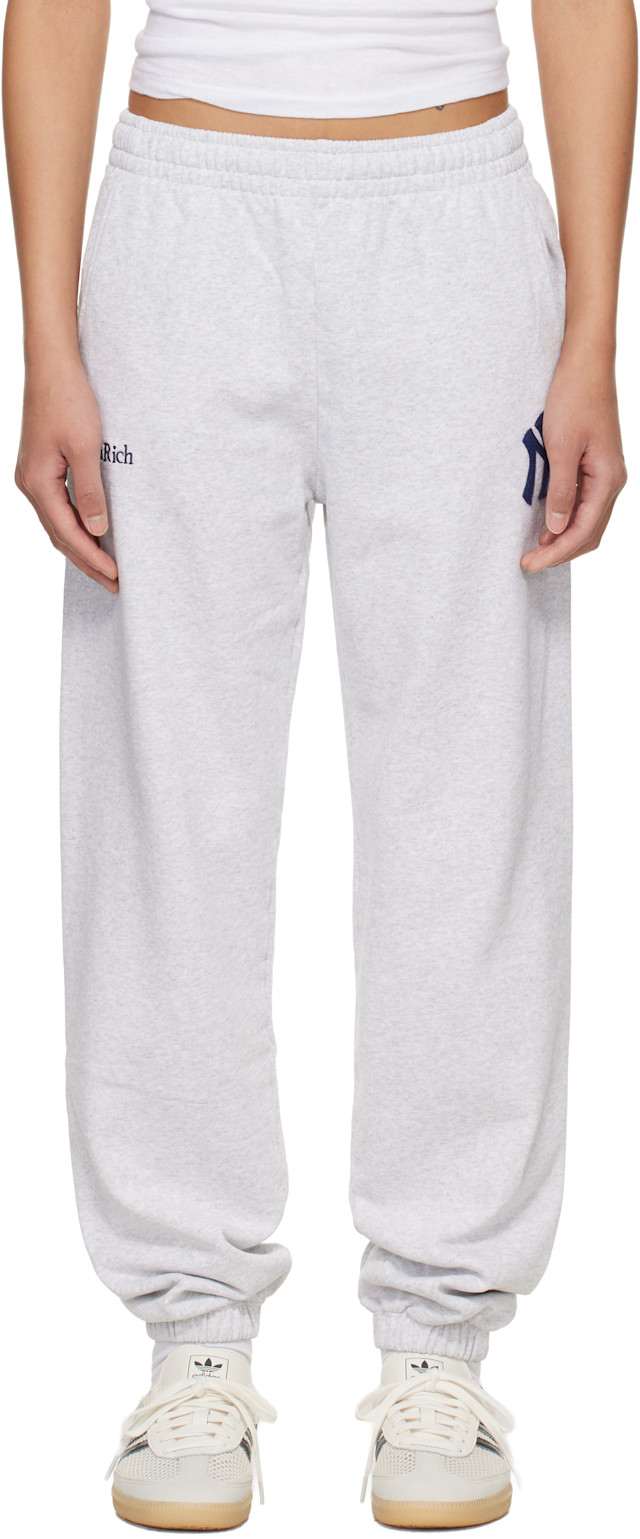 Sporty & Rich: グレー Heritage Yankees Serif スウェットパンツ