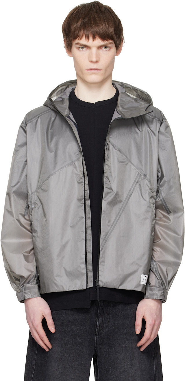 RE;CODE: Gray Line Detailed Wind Jacket | SSENSE