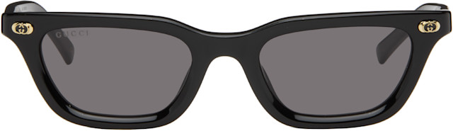 Gucci: Black Cat Eye Frame Sunglasses | SSENSE