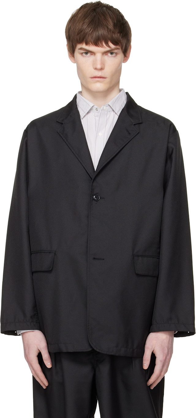 nanamica: Black Polyester Twill Club Blazer | SSENSE