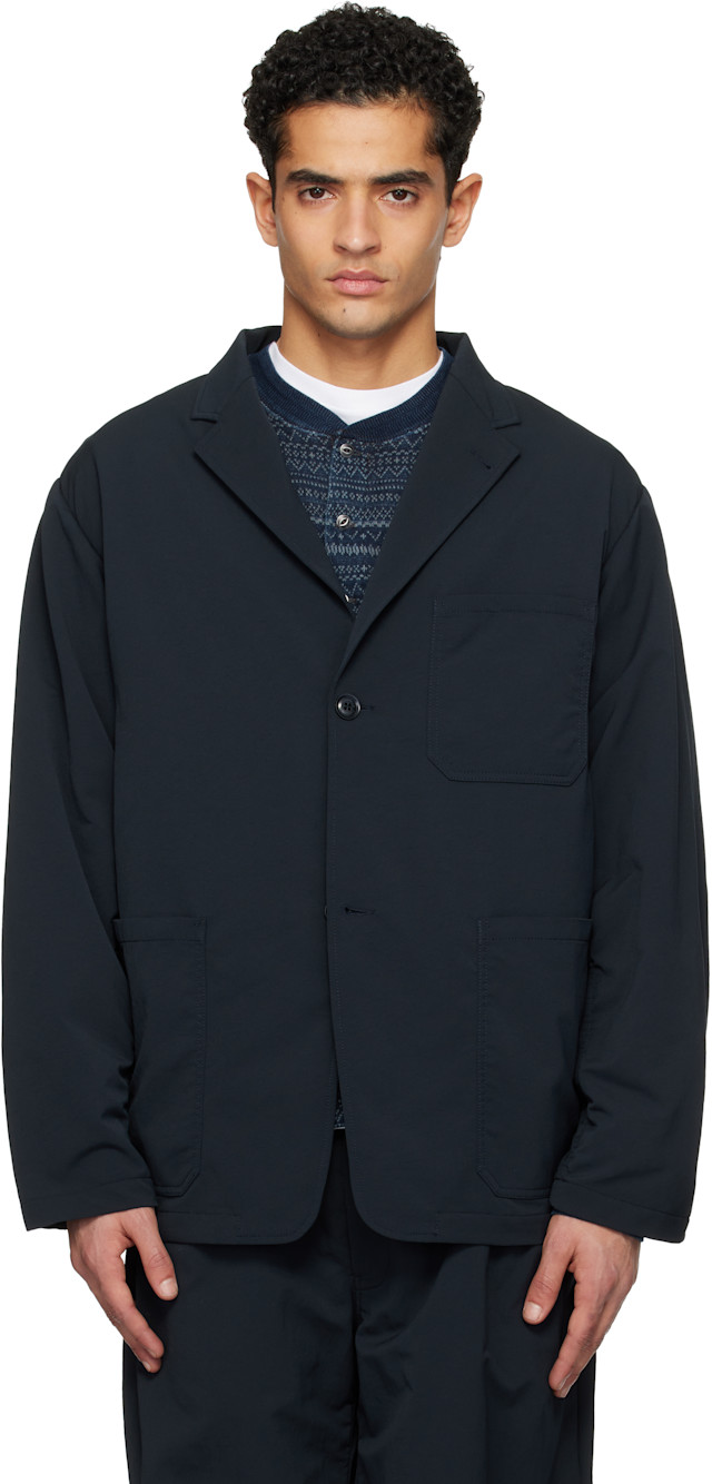U.S.NAVY 2220 Lot WAREHOUSE ウエアハウス L美品(日本製) Navy CLUBHAUS SHAWL COVERALL COLLAR トップス
