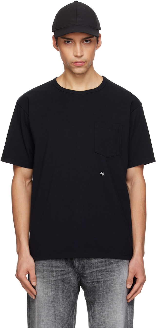 トップス nanamica COOLMAX Jersey Pocket Tee nanamica: Black COOLMAX Jersey Pocket T-shirt | SSENSE
