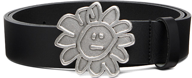 Sunflower: ブラック Flower Buckle ベルト | SSENSE 日本