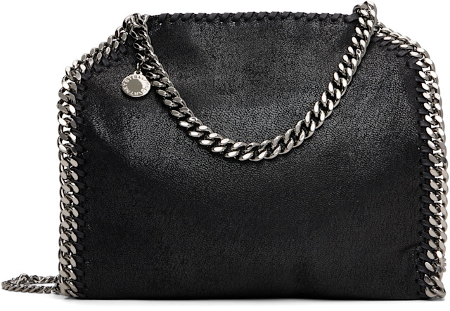 Stella McCartney: Black Falabella Mini Tote Bag | SSENSE