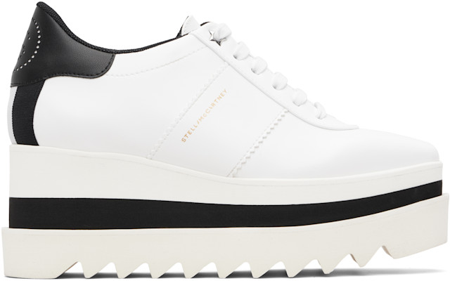 Stella McCartney: White Sneak-Elyse Platform Sneakers | SSENSE