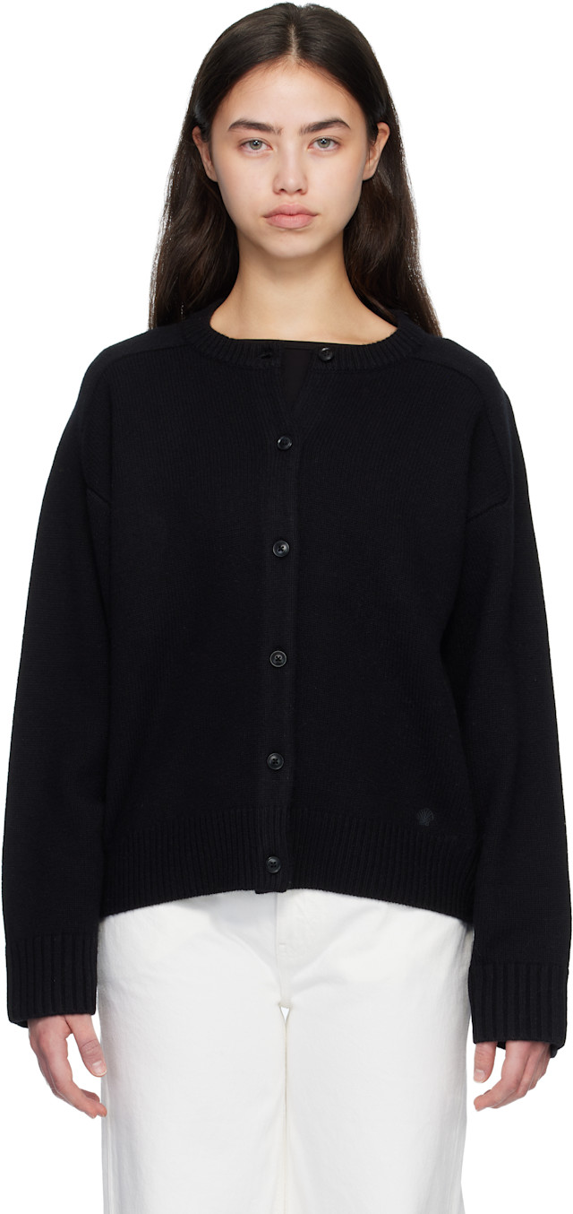 Loulou de Saison: Black AIDAR LDS Wool Cashmere Cardigan | SSENSE