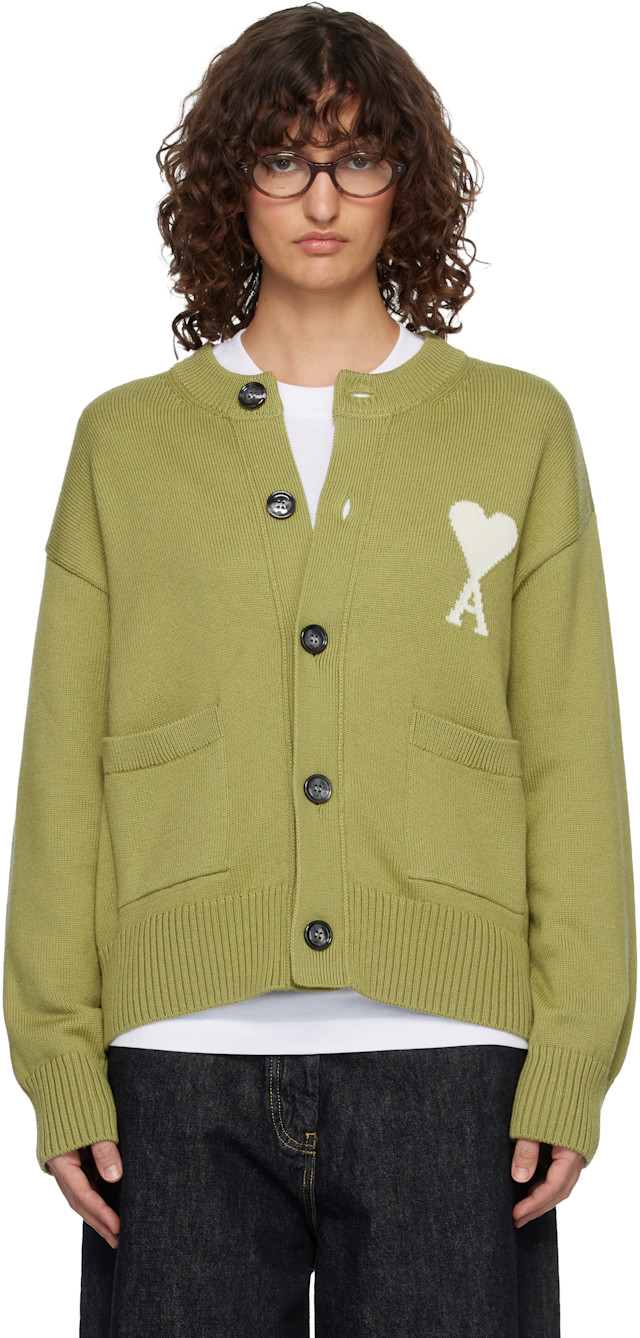 ゆ*と様 ami グリーン セーター ハートデザイン ami-alexandre-mattiussi-green-