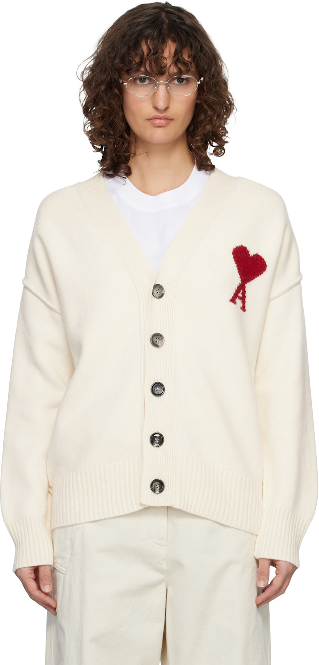 AMI PARIS アミパリス Ami de Coeur cardigan ami-alexandre-mattiussi-off-
