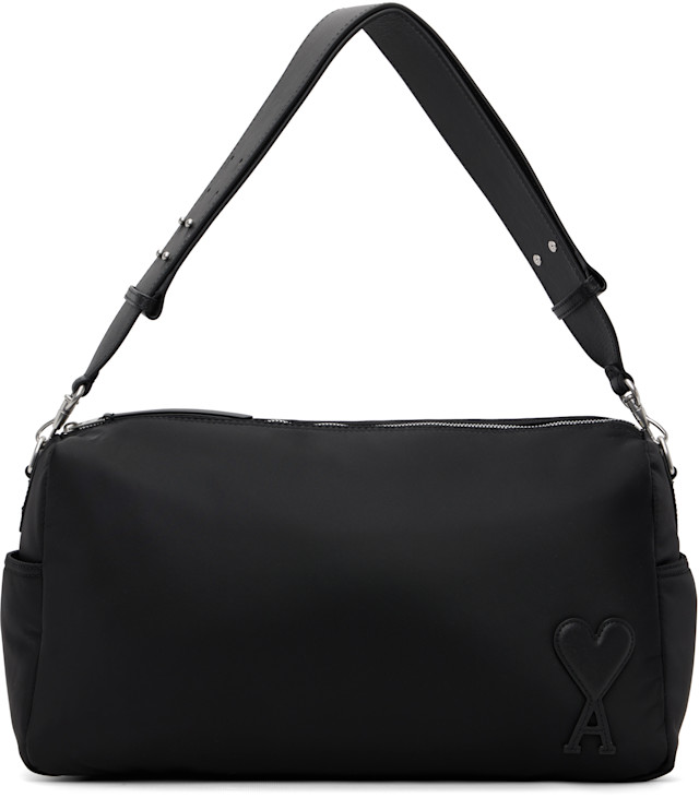未使用デッドストック AMI PARIS ヴィンテージ ブロー 跳ね上げ 日本製 AMI Paris: ブラック ラージ Nylon Marcel ダッフルバッグ | SSENSE 日本