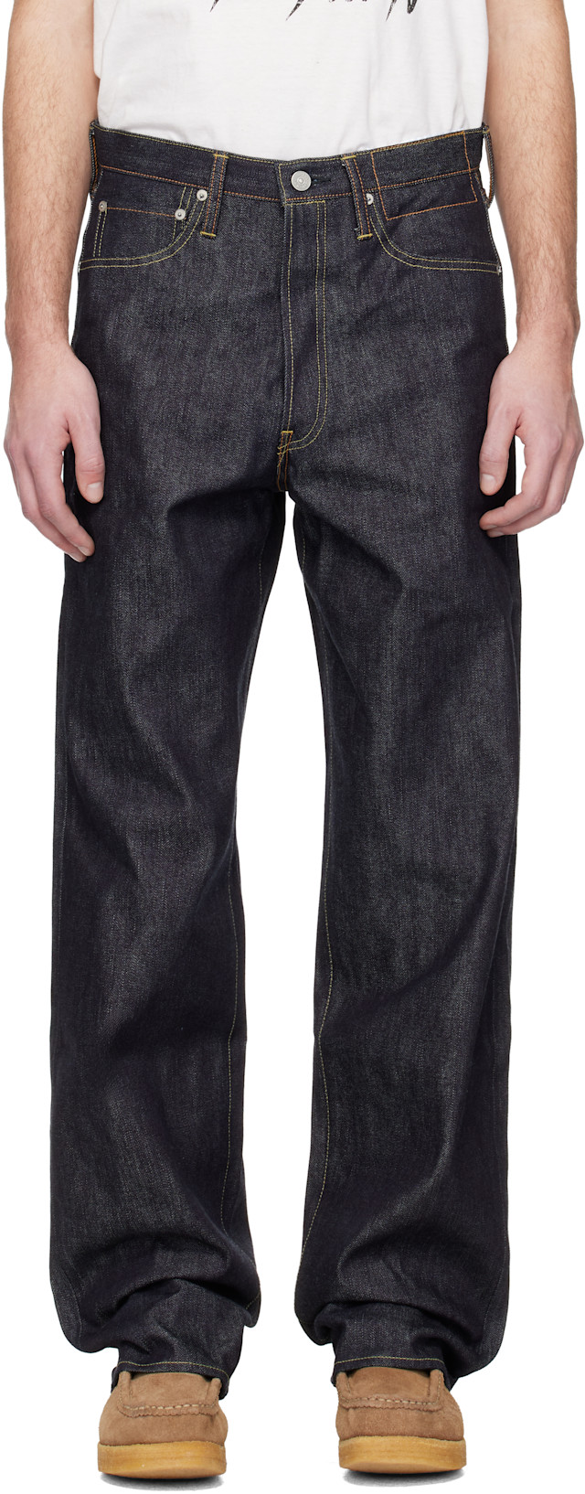 Visvim SOCIAL SCULPTURE 01 UNWASHED デニム visvim: Navy Social Sculpture 01 Ex WD Unwashed Jeans | SSENSE Germany