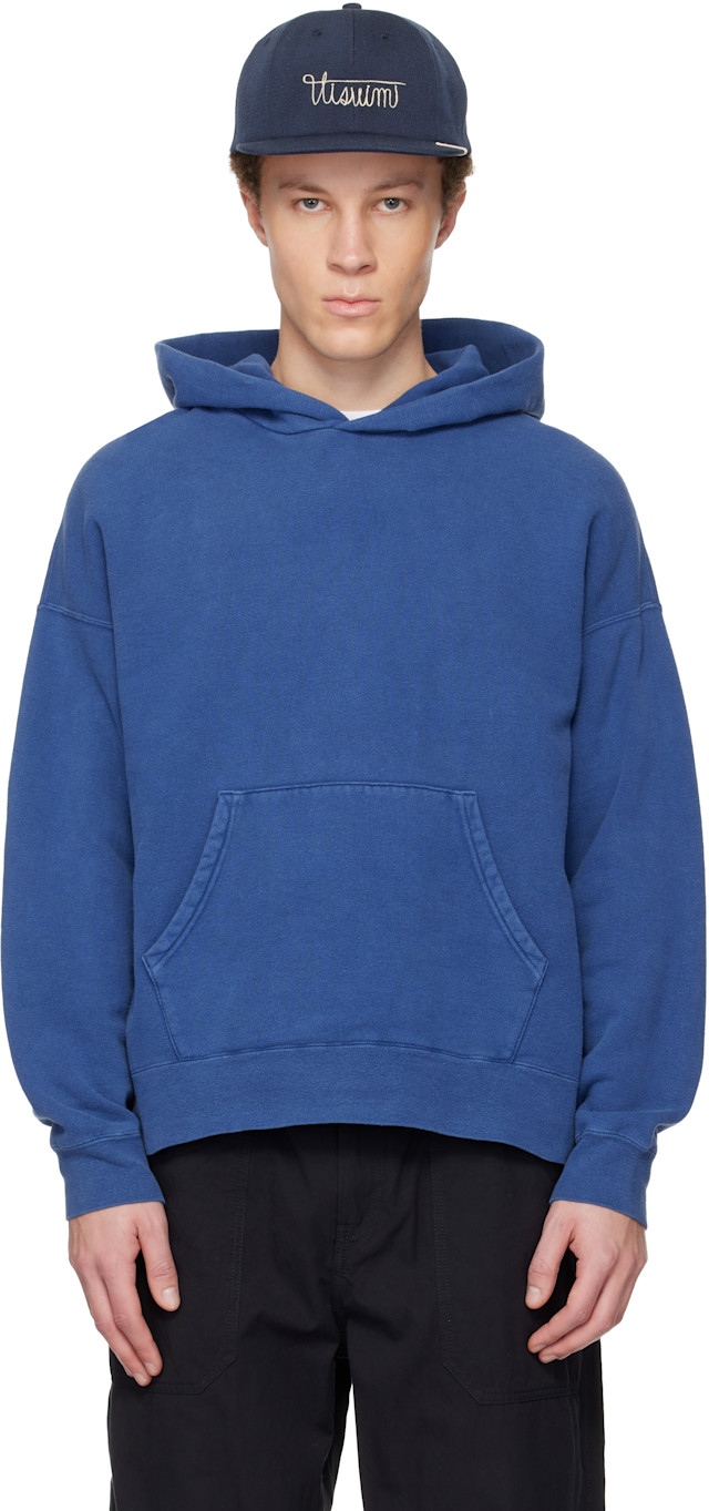 visvim: Blue Jumbo SB P.O. Hoodie | SSENSE
