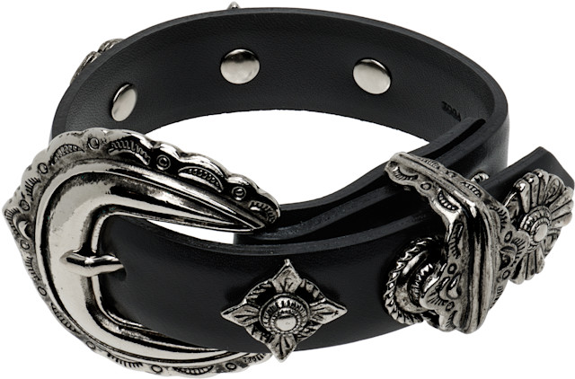 Toga Pulla: Motif Leather Bangle Bracelet | SSENSE