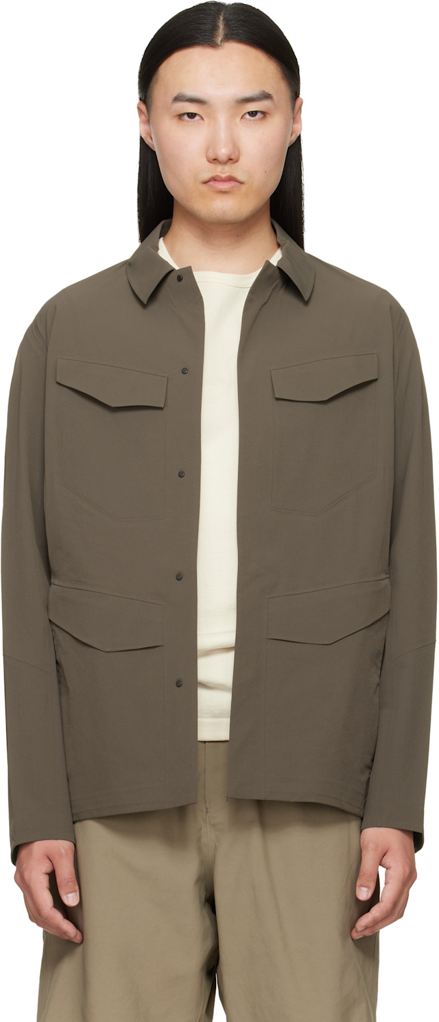 Veilance: Taupe Field Softshell Jacket | SSENSE Canada