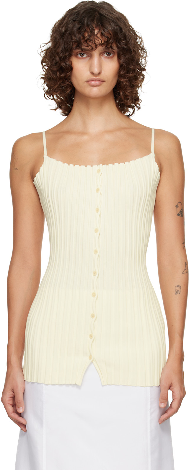 LE17SEPTEMBRE: Off-White Millie Knit Sleeveless Top | SSENSE