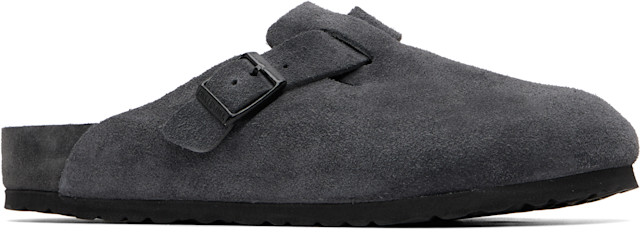 Birkenstock: グレー Boston レギュラー クロッグ | SSENSE 日本