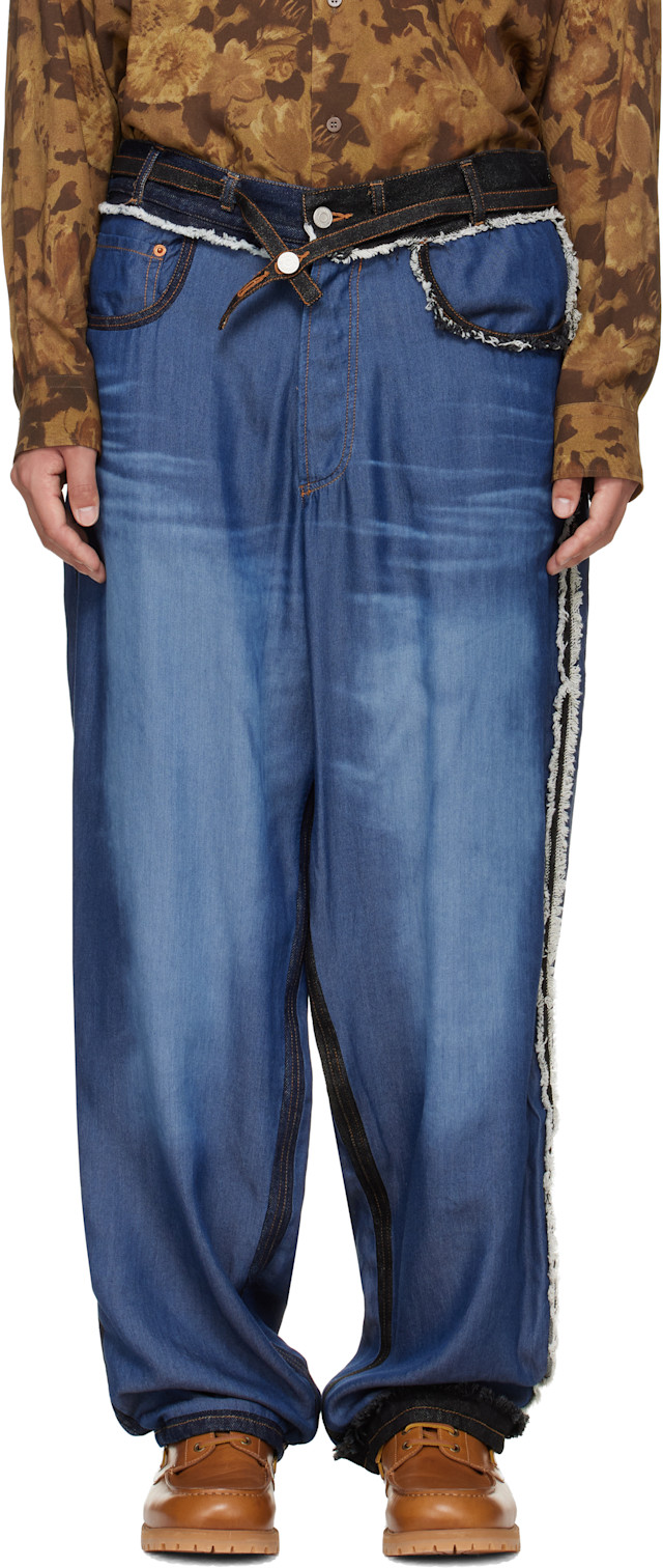 Magliano: Blue Stormy Super Jeans | SSENSE Canada