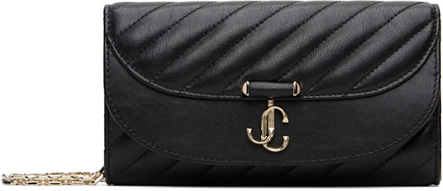 Jimmy Choo: ブラック Curve チェーン ウォレットバッグ | SSENSE 日本