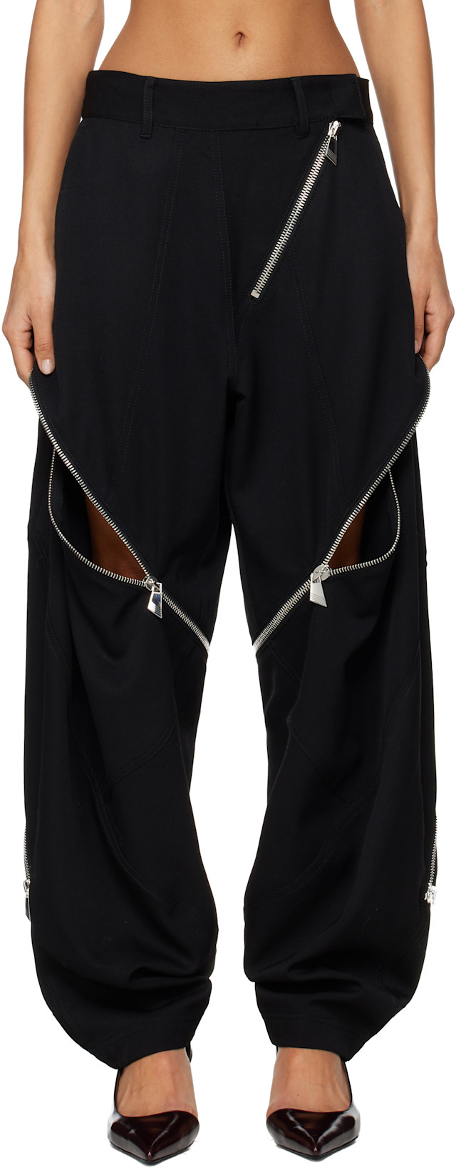The Attico: Black Long Trousers | SSENSE