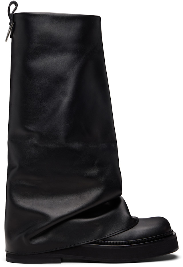 The Attico: Black Robin Combat Boots | SSENSE Canada