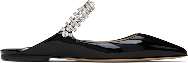 Jimmy Choo: SSENSE Exclusive Black Bing Slip-on Flats | SSENSE Canada