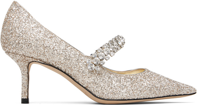 【新品・未使用】OHGA CHIDORI BIJOU PUMPS 25 Jimmy Choo: Silver Bing Pump 65 Heels | SSENSE