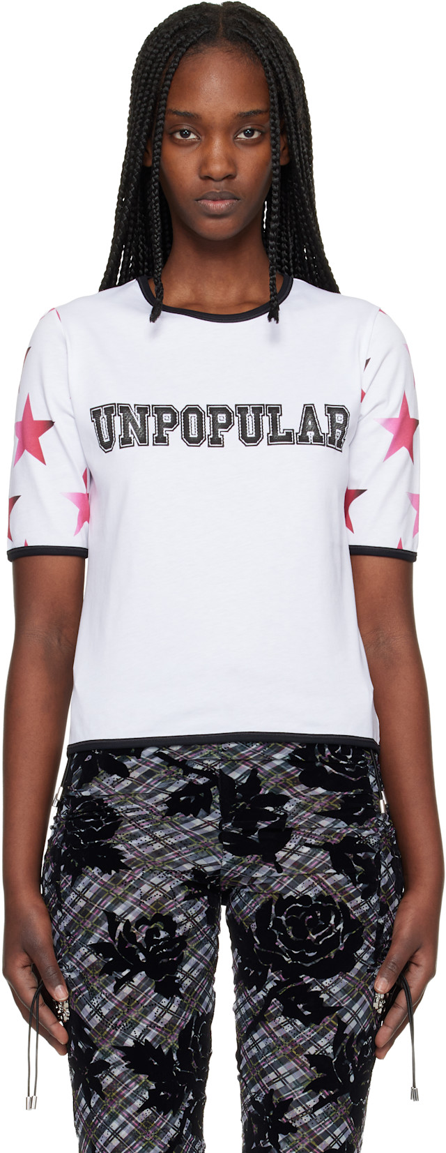 Chopova Lowena: White 'Unpopular' Fitted Jersey T-shirt | SSENSE