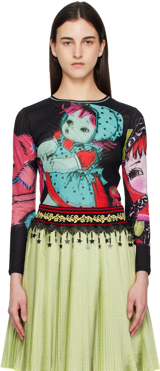 Chopova Lowena: Multicolor Sweeties Fitted Mesh Top | SSENSE China