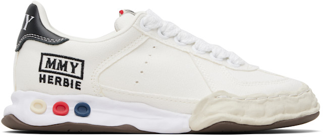 Maison MIHARA YASUHIRO: Off-White 'Herbie' OG Sole Canvas Low-top