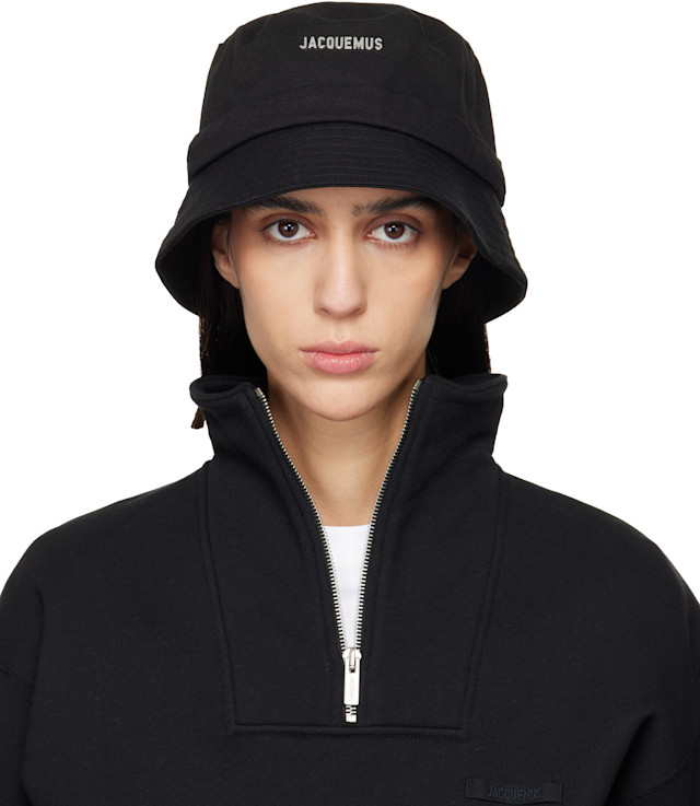 JACQUEMUS: Black Les Classiques 'The Gadjo' Bucket Hat | SSENSE JACQUEMUS: Black Les Classiques 'The Gadjo' Bucket Hat | SSENSE