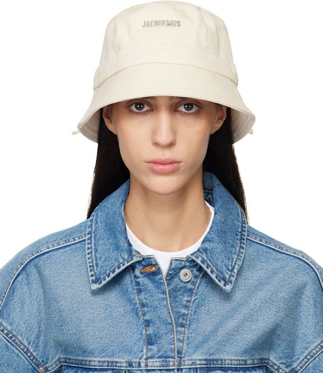 JACQUEMUS: Off-White Les Classiques 'The Gadjo' Bucket Hat | SSENSE