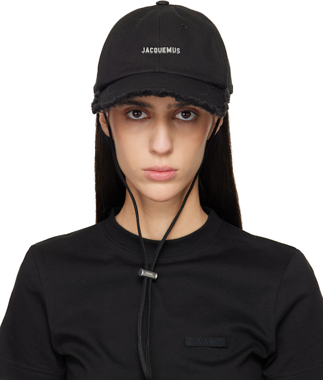JACQUEMUS: Black Les Classiques 'The Artichaut' Denim Cap | SSENSE