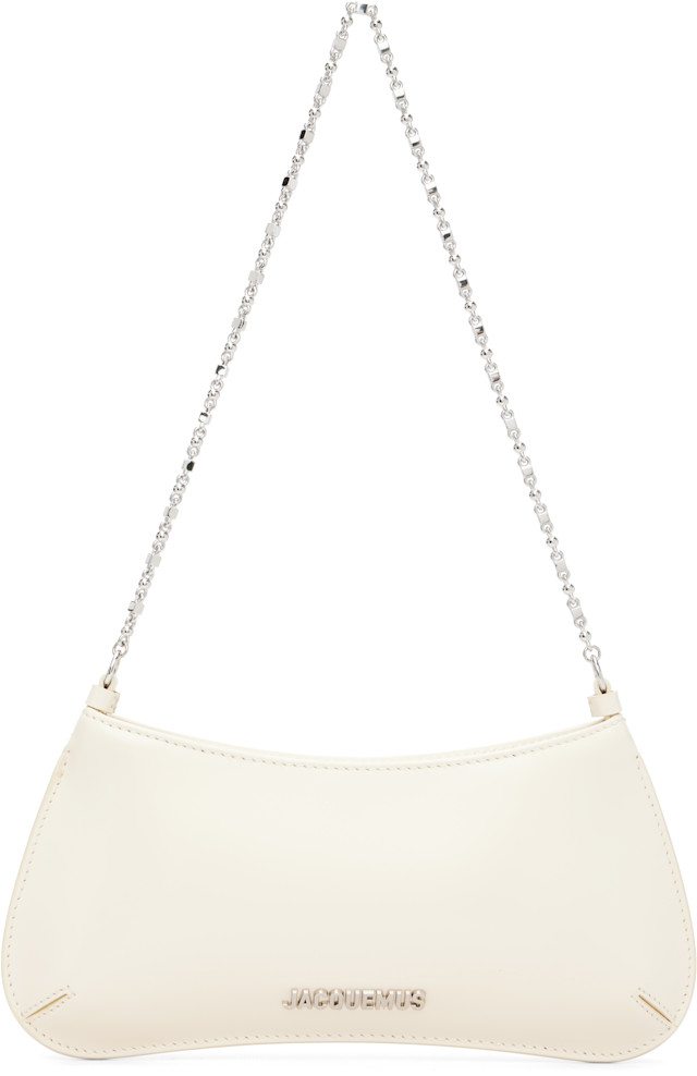 JACQUEMUS: Off-White La Croisière 'The small Bisou Chaine' Bag