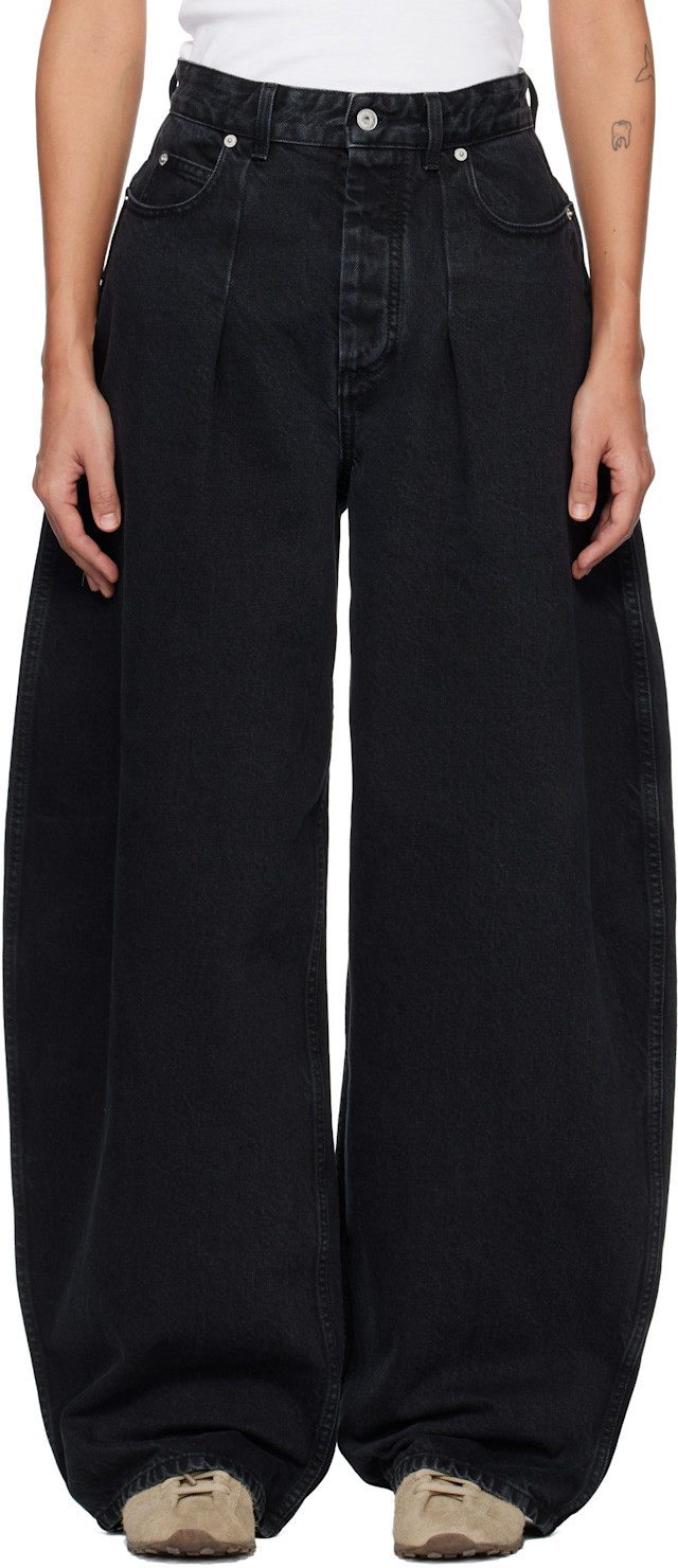 JACQUEMUS: ブラック 'The Ovalo de-Nîmes denim' ジーンズ | SSENSE 日本