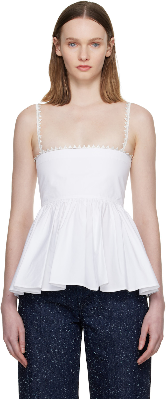 JACQUEMUS: White 'The Traversin' Top | SSENSE