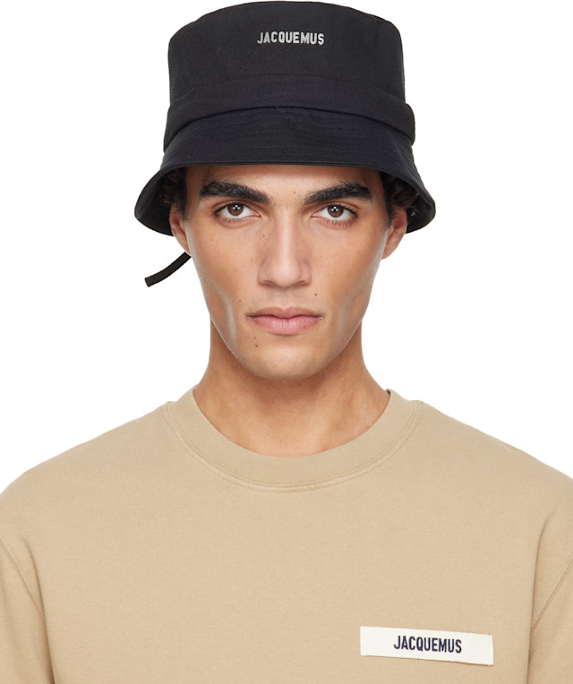 JACQUEMUS: Black Les Classiques 'The Gadjo' Bucket Hat | SSENSE JACQUEMUS: Black Les Classiques 'The Gadjo' Bucket Hat | SSENSE