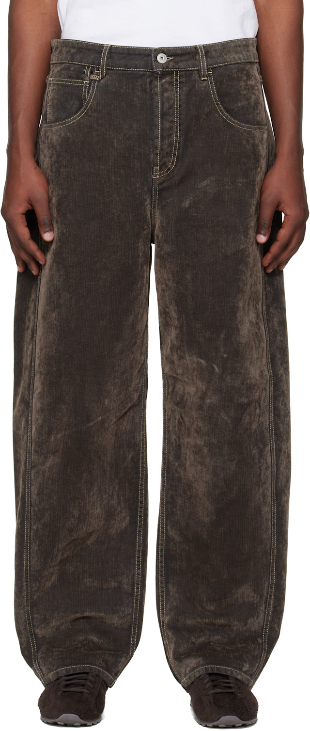 JACQUEMUS: Khaki 'The Mirada de-Nîmes' Jeans | SSENSE