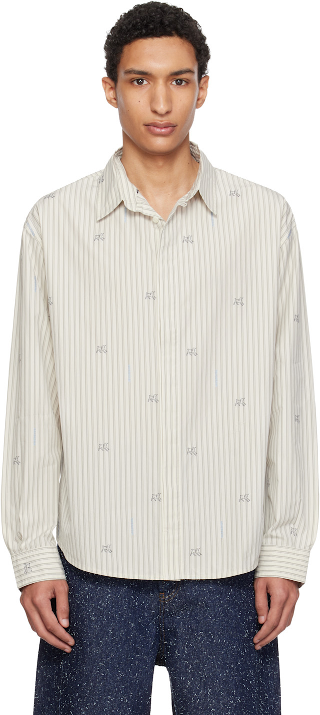 JACQUEMUS: Beige 'The Simon long-sleeve' Shirt | SSENSE