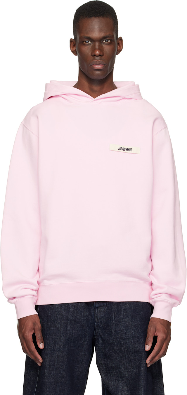 JACQUEMUS: Pink 'The Gros Grain' Hoodie | SSENSE